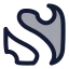 Scribd icon with duotone rounded style