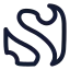 Scribd icon with stroke rounded style