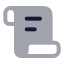 Scroll icon with bulk rounded style