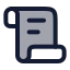 Scroll icon with duotone rounded style