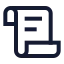 Scroll icon with stroke sharp style