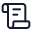 Scroll icon with stroke standard style