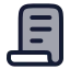 Scroll icon with duotone rounded style