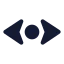 Scrollhorizontal icon with solid sharp style
