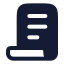 Scroll icon with solid rounded style