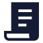 Scroll icon with solid sharp style