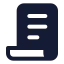 Scroll icon with solid standard style