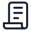 Scroll icon with stroke standard style
