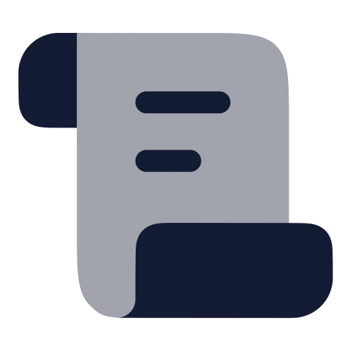 Scroll Text Icon in Bulk Rounded style