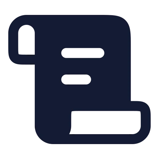 Scroll Text Icon in Solid Rounded style