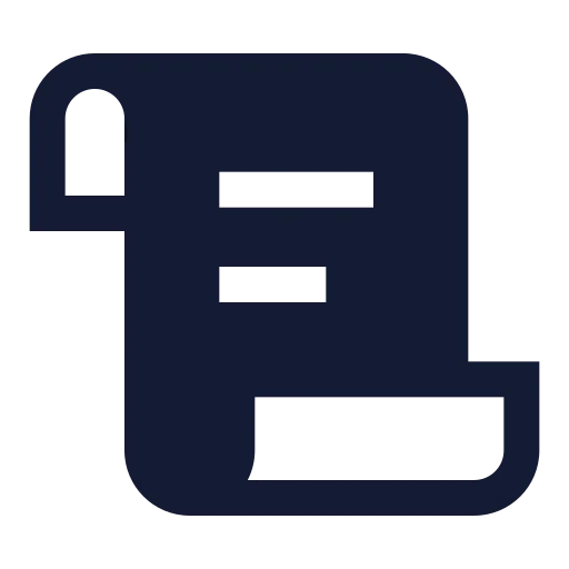Scroll Text Icon in Solid Sharp style