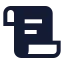 Scrolltext icon with solid sharp style