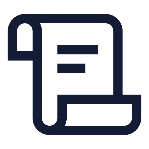 Scroll Text Icon in Stroke Sharp style