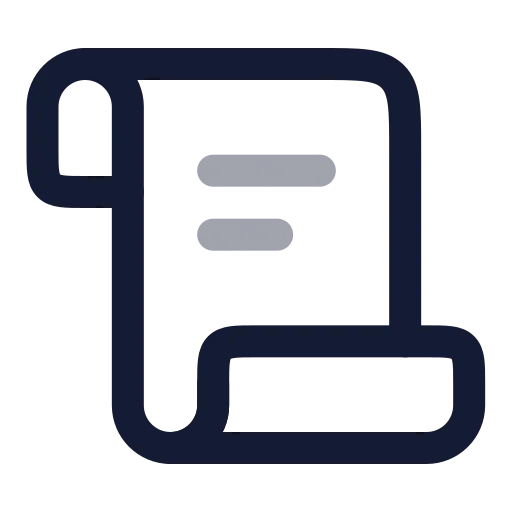 Scroll Text Icon in Twotone Rounded style