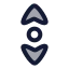 Scrollvertical icon with duotone rounded style