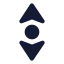 Scrollvertical icon with solid sharp style