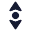 Scrollvertical icon with solid standard style