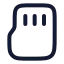 Sdcard icon with stroke rounded style