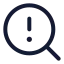 Searchalert icon with stroke rounded style
