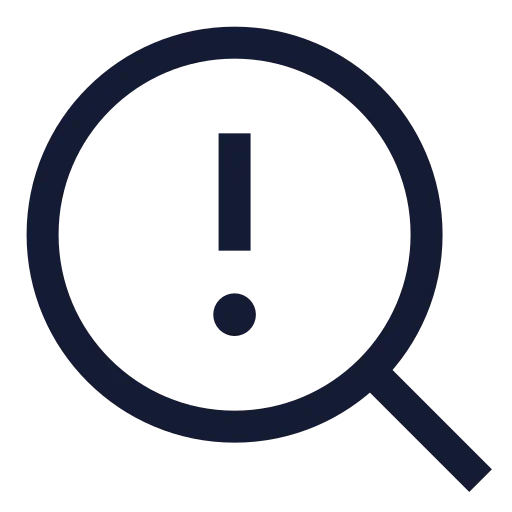 Search Alert Icon in Stroke Sharp style