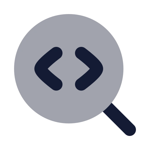 Search Code Icon in Bulk Rounded style