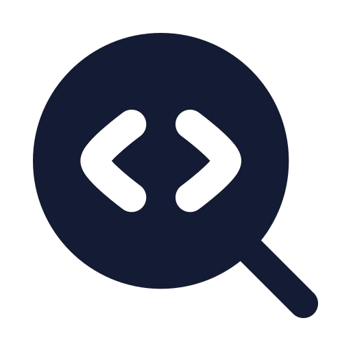 Search Code Icon in Solid Rounded style