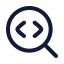 Searchcode icon with stroke rounded style
