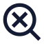 Searchremove icon with solid sharp style