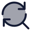 Searchreplace icon with duotone rounded style