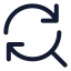 Searchreplace icon with stroke rounded style
