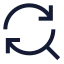Searchreplace icon with stroke sharp style