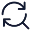 Searchreplace icon with stroke standard style