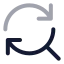 Searchreplace icon with twotone rounded style