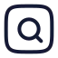 Searchsquare icon with stroke rounded style