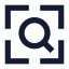 Searchvisual icon with solid sharp style