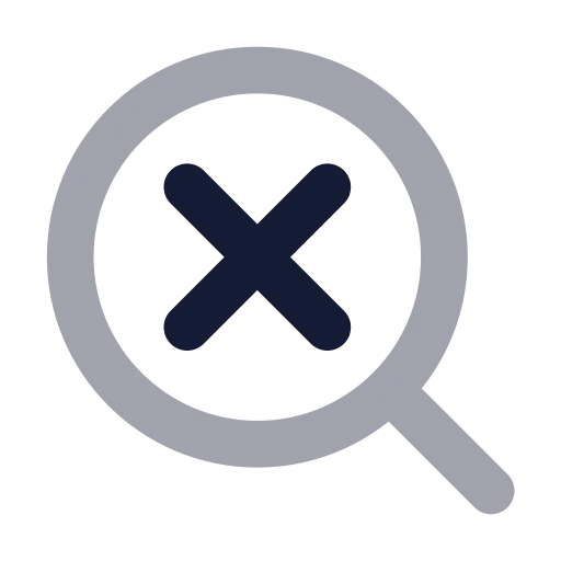 Search X Icon in Bulk Rounded style