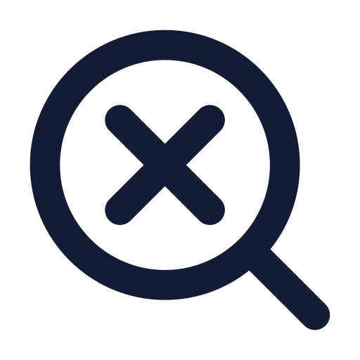 Search X Icon in Solid Rounded style