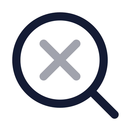 Search X Icon in Twotone Rounded style