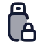 Securitykeyusb icon with duotone rounded style