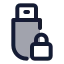 Securitykeyusb icon with duotone standard style