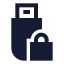 Securitykeyusb icon with solid sharp style