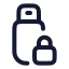 Securitykeyusb icon with stroke rounded style