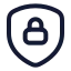 Securitylock icon with stroke rounded style