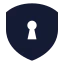 Security icon with solid sharp style