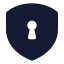Security icon with solid standard style