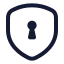 Security icon with stroke rounded style