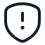 Securitywarning icon with stroke rounded style