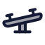 Seesaw icon with duotone rounded style