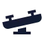 Seesaw icon with solid sharp style