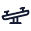 Seesaw icon with stroke standard style